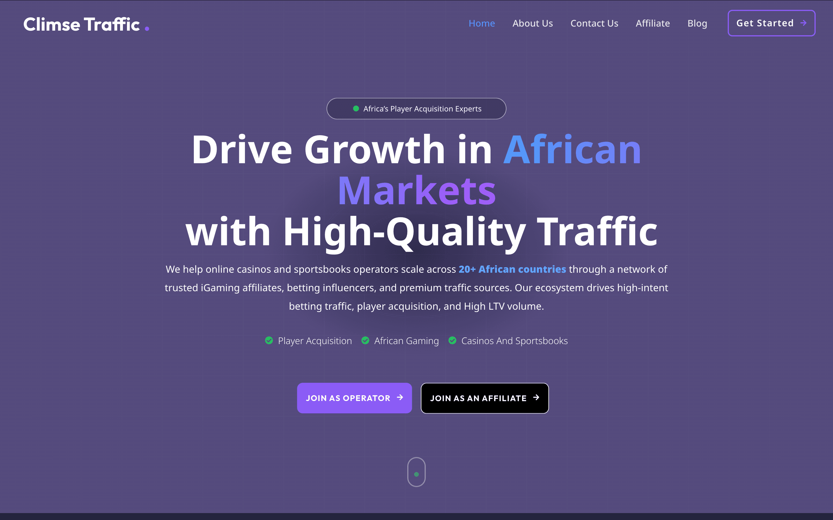 Climse website screenshot