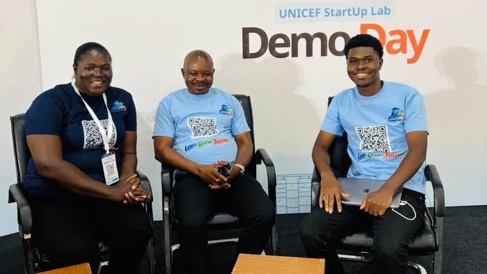 The EduBridge AI team at UNICEF StartUp Lab Demo Day